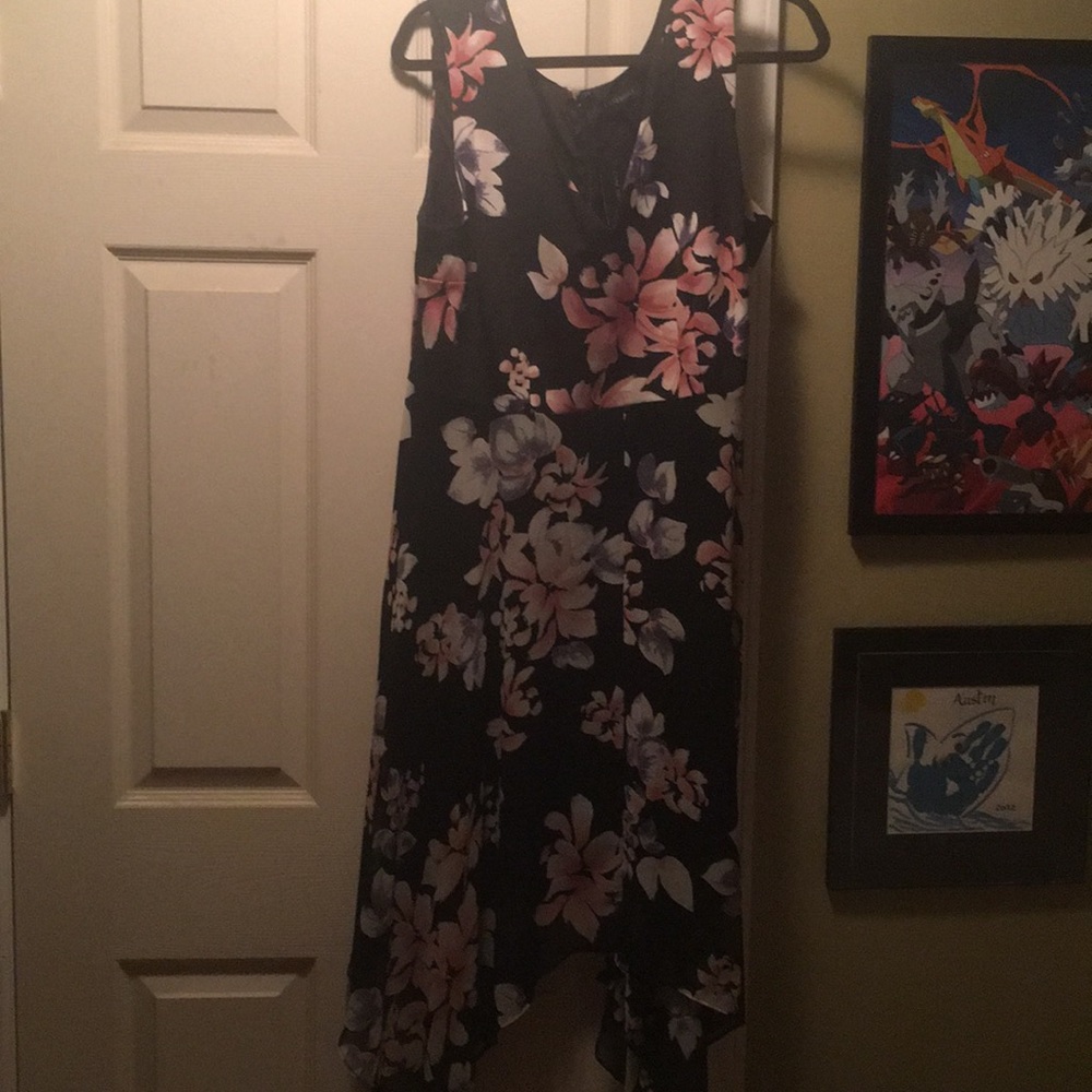 Lane Bryant black and floral dress size 18 NWT